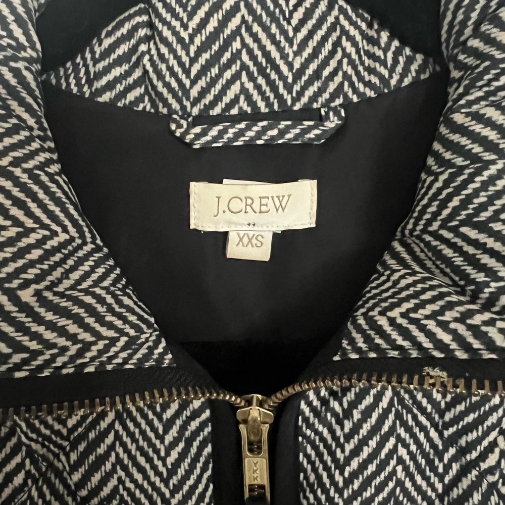 JCrew Excursion Quilted Herringbone Vest Womens Zip Up Size XXS - Picture 4 of 5